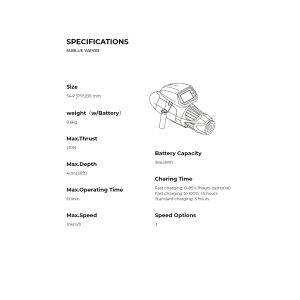 Sublue Vapor Scooter Subacuático para Snorkel y Buceo